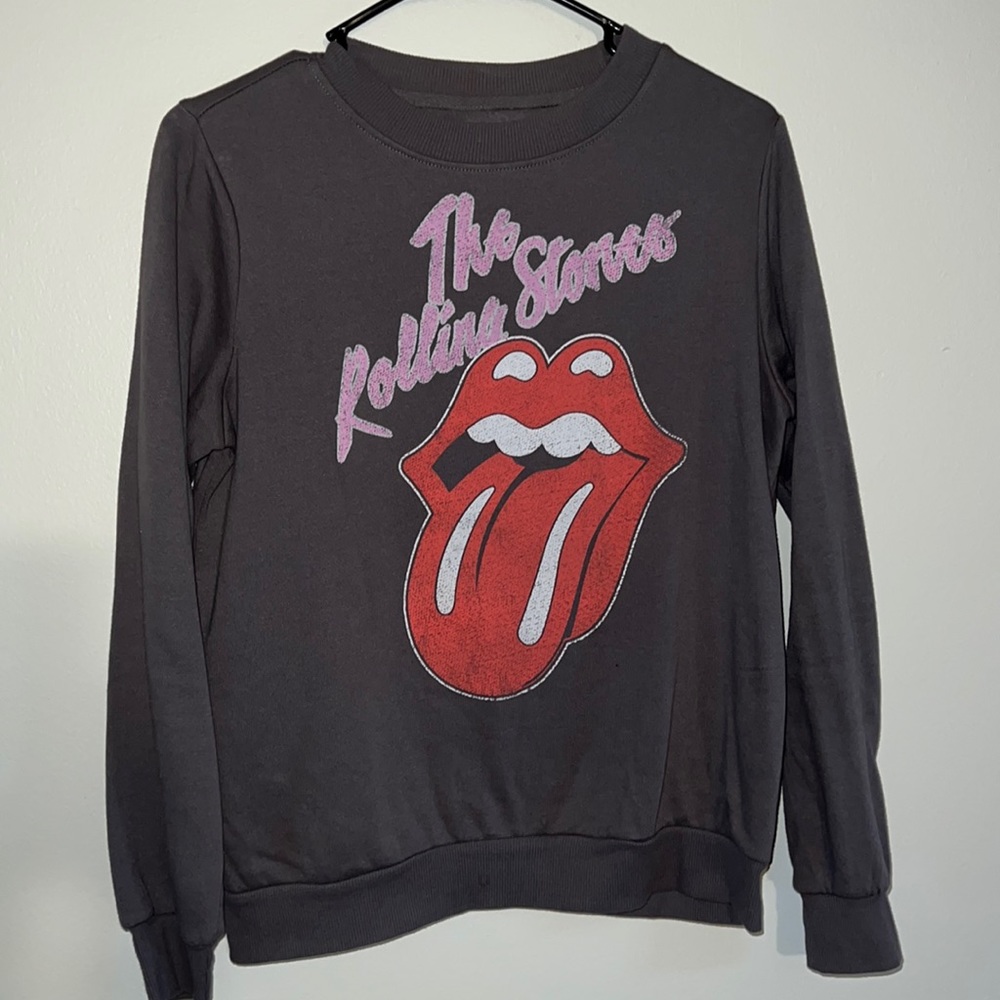 Grey Rolling Stones Pullover